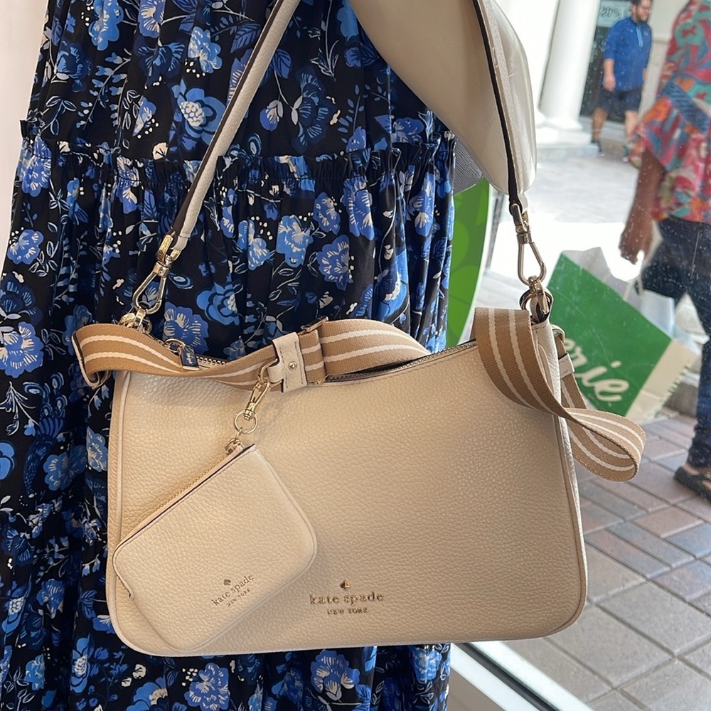 Kate Spade Rosie Shoulder Bag With Tech Attachment AirPod 
Parchment 
NWT - Picture 3 of 16